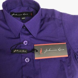Johnnie Lene Boys Dress Shirt Long Sleeve Button Down Size 12 M